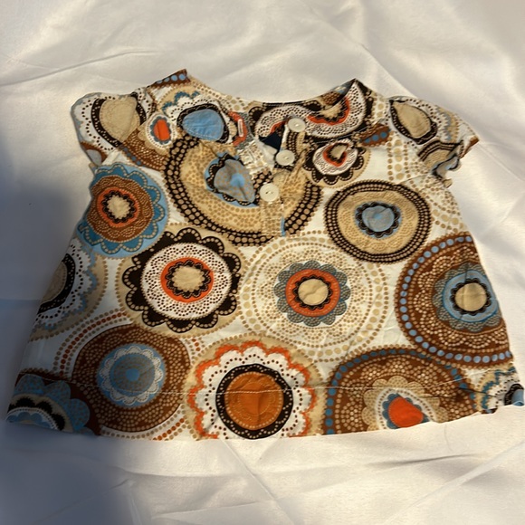 2/$10 Gap Floral shirt Top shirt 12-18 months Blouse shirt earthy vibe pattern - Picture 1 of 5
